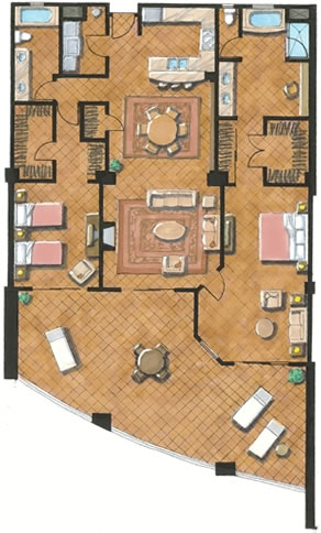 San Felipe Mexico Two-Bedroom Condominium Floor Plans
